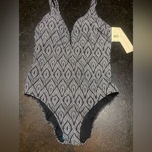 Gottex Black and White One Piece Swimsuit